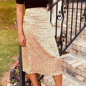 Satin Midi skirt